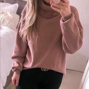 Blush Free People oversized sweater